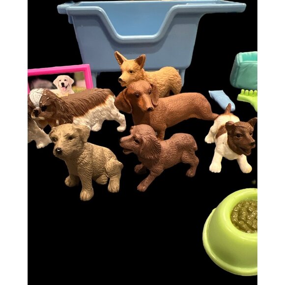 Vintage New Ray My Best Friend Dogs & Accessories Lot, Grooming, Dog Bowls, Cage - Picture 3 of 6